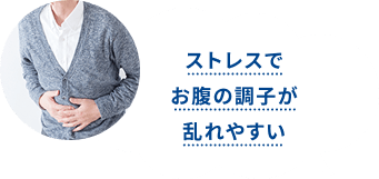 ストレスでお腹の調子が乱れやすい